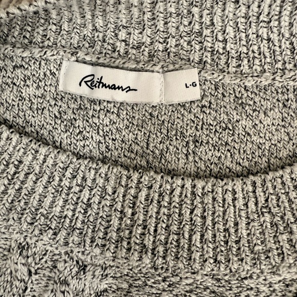 3/$30 - REITMANS Gray Cable Knit Sweater - Picture 2 of 5